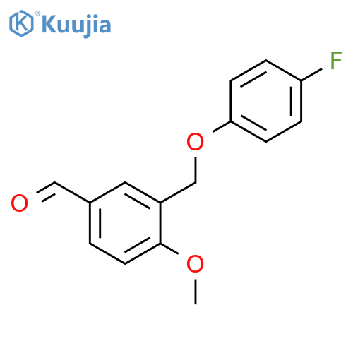 3-[(4-fluorophenoxy)methyl]-4-methoxybenzaldehyde structure