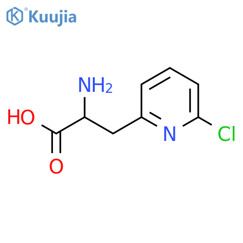 2-Amino-3-(6-chloropyridin-2-yl)propanoic acid structure