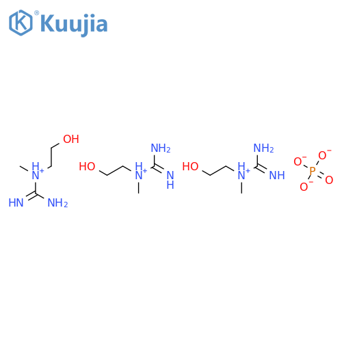 N-(2-Hydroxyethyl)-N-methylguanidinium phosphate structure