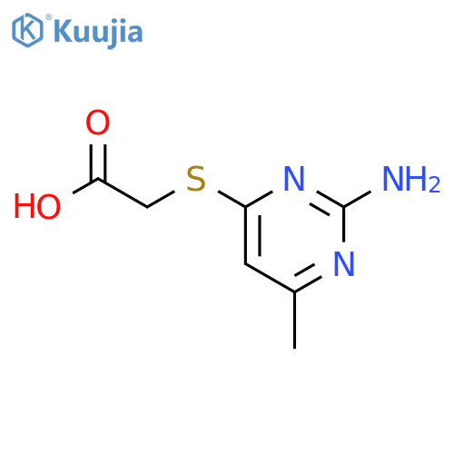 (2-Amino-6-methyl-pyrimidin-4-ylsulfanyl)-acetic acid structure
