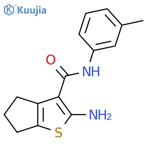 2-Amino-N-(3-methylphenyl)-5,6-dihydro-4H-cyclopentabthiophene-3-carboxamide structure
