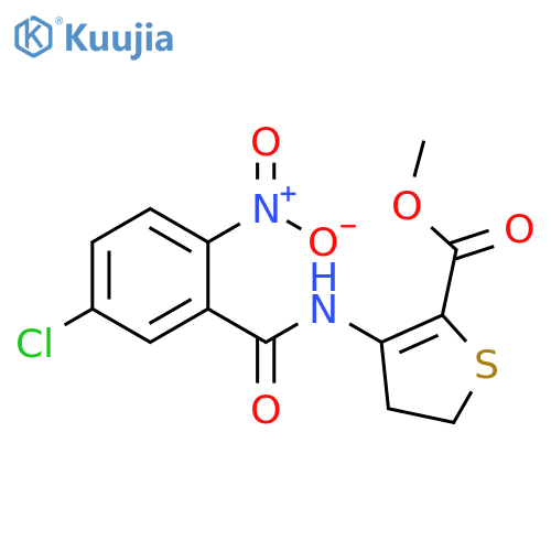 methyl 3-(5-chloro-2-nitrobenzamido)-4,5-dihydrothiophene-2-carboxylate structure
