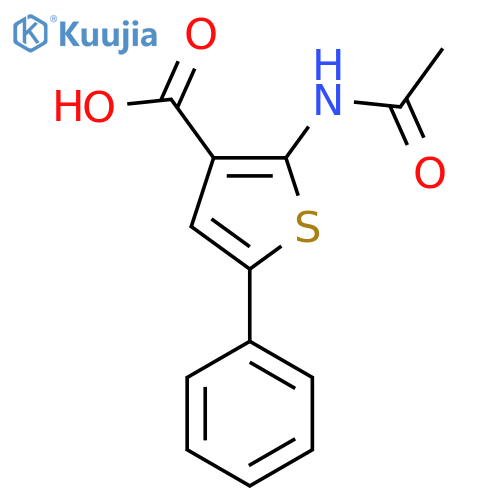 2-Acetamido-5-phenylthiophene-3-carboxylic acid structure