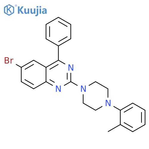6-bromo-2-4-(2-methylphenyl)piperazin-1-yl-4-phenylquinazoline structure