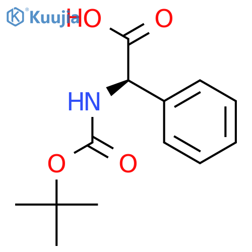 (αR)-α-[[(1,1-Dimethylethoxy)carbonyl]amino]benzeneacetic acid structure