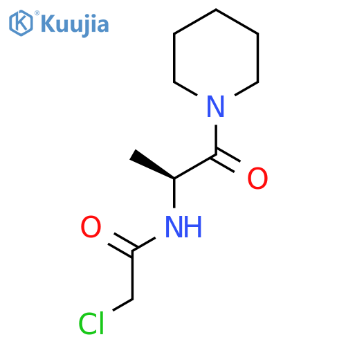 2-chloro-N-(2S)-1-oxo-1-(piperidin-1-yl)propan-2-ylacetamide structure