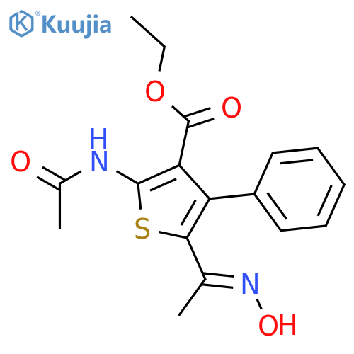 Ethyl 2-(Acetylamino)-5-(1E)-N-hydroxyethanimido-yl-4-phenylthiophene-3-carboxylate structure