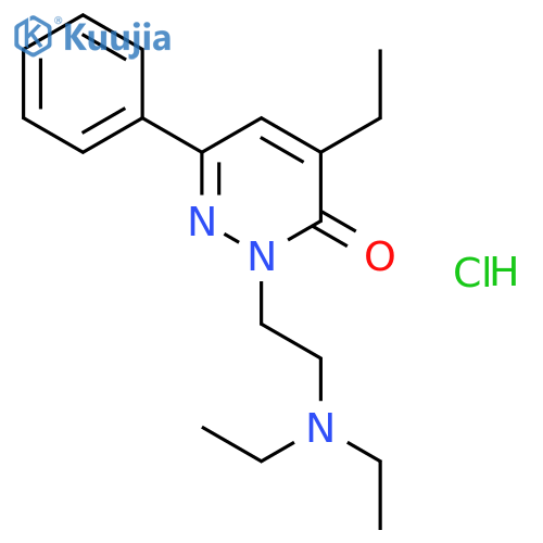 2-[2-(diethylamino)ethyl]-4-ethyl-6-phenylpyridazin-3(2H)-one hydrochloride (1:1) structure