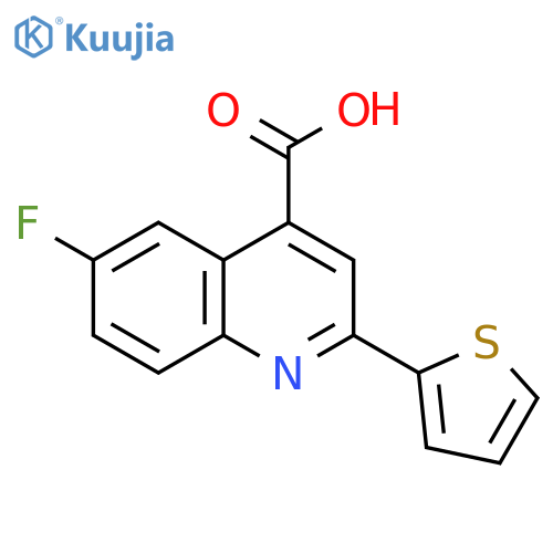 6-Fluoro-2-thiophen-2-yl-quinoline-4-carboxylic acid structure