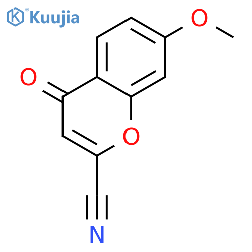 7-methoxy-4-oxo-4H-chromene-2-carbonitrile structure