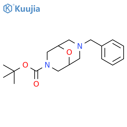 9-Oxa-3,7-diazabicyclo[3.3.1]nonane-3-carboxylic acid,7-(phenylmethyl)-, 1,1-dimethylethyl ester structure