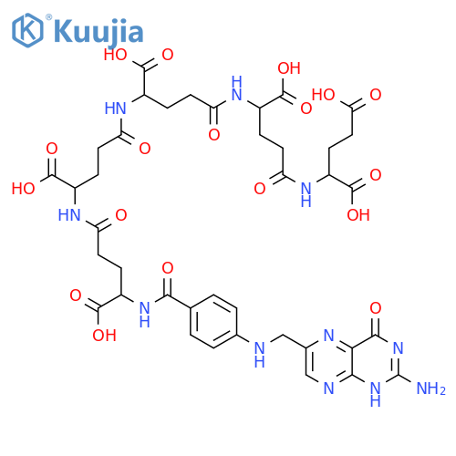L-Glutamic acid,N-[4-[[(2-amino-3,4-dihydro-4-oxo-6-pteridinyl)methyl]amino]benzoyl]-L-g-glutamyl-L-g-glutamyl-L-g-glutamyl-L-g-glutamyl- structure