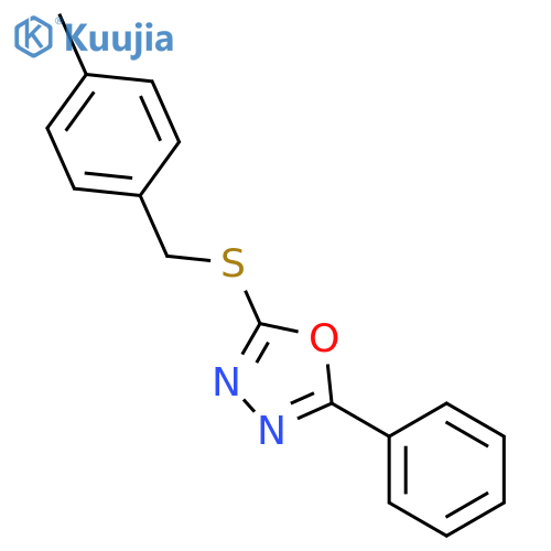 2-(4-Methyl-benzylsulfanyl)-5-phenyl-[1,3,4]oxadiazole structure