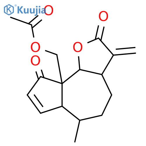 Azuleno[4,5-b]furan-2,9-dione, 9a-[(acetyloxy)methyl]-3,3a,4,5,6,6a,9a,9b-octahydro-6-methyl-3-methylene- (9CI) structure