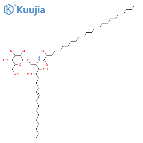 2-Amino-8-octadecene-1,3,4-triol; (2S,3S,4R,8Z)-form, N-(2R-Hydroxypentacosanoyl), 1-O-β-D-glucopyranoside structure