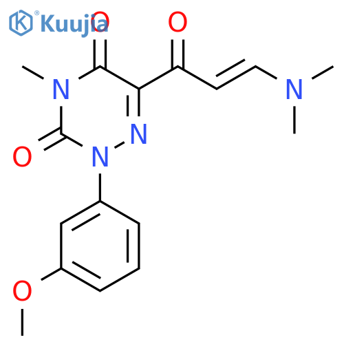 6-(3-(Dimethylamino)acryloyl)-2-(3-methoxyphenyl)-4-methyl-1,2,4-triazine-3,5(2H,4H)-dione structure