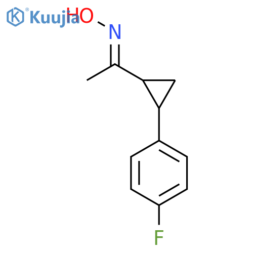 (E)-N-{1-[2-(4-Fluorophenyl)cyclopropyl]ethylidene}hydroxylamine structure