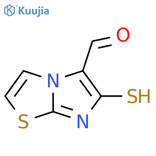 Imidazo[2,1-b]thiazole-5-carboxaldehyde, 6-mercapto- structure