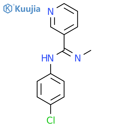 N-(4-chlorophenyl)-N'-methyl-3-pyridinecarboximidamide structure