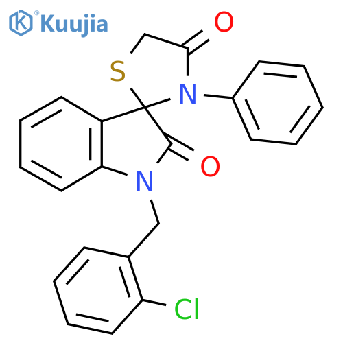 1-(2-Chlorobenzyl)-3'-phenylspiro(2,3-dihydro-1H-indole-3,2'-thiazolidine)-2,4'-dione structure