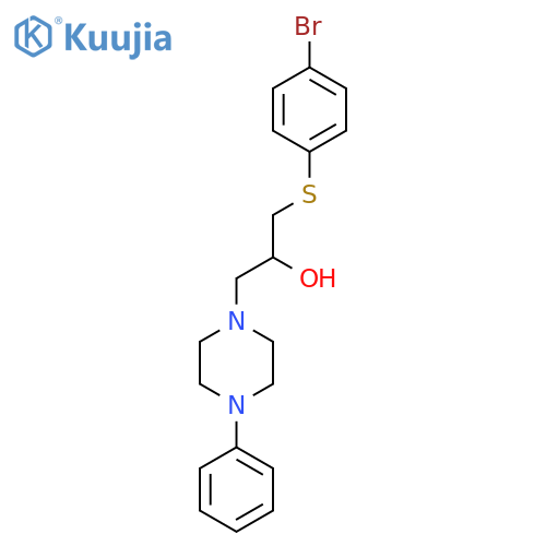 1-[(4-BROMOPHENYL)SULFANYL]-3-(4-PHENYLPIPERAZINO)-2-PROPANOL structure