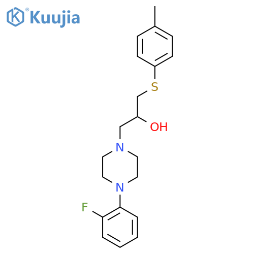 1-[4-(2-Fluorophenyl)piperazino]-3-[(4-methylphenyl)sulfanyl]-2-propanol structure