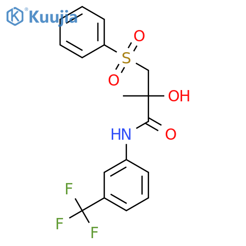 2-HYDROXY-2-METHYL-3-(PHENYLSULFONYL)-N-[3-(TRIFLUOROMETHYL)PHENYL]PROPANAMIDE structure