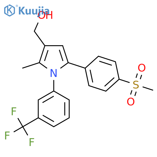 {2-methyl-5-[4-(methylsulfonyl)phenyl]-1-[3-(trifluoromethyl)phenyl]-1H-pyrrol-3-yl}methanol structure
