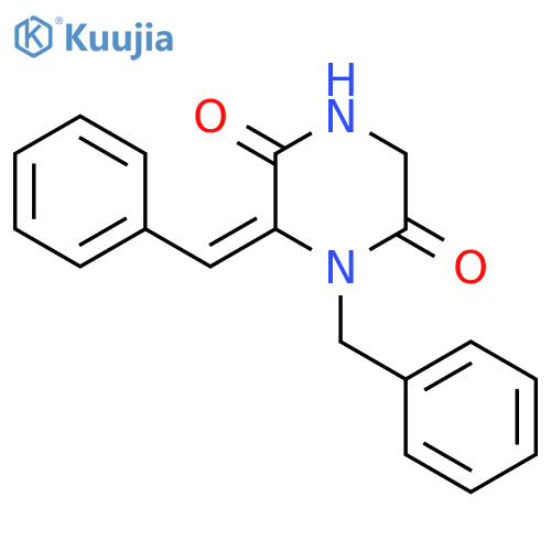 1-BENZYL-6-(PHENYLMETHYLENE)TETRAHYDRO-2,5-PYRAZINEDIONE structure