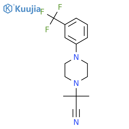 2-Methyl-2-{4-[3-(trifluoromethyl)phenyl]piperazino}propanenitrile structure