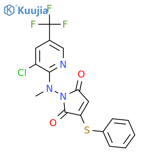 1-[[3-Chloro-5-(trifluoromethyl)-2-pyridinyl](methyl)amino]-3-(phenylsulfanyl)-1H-pyrrole-2,5-dione structure