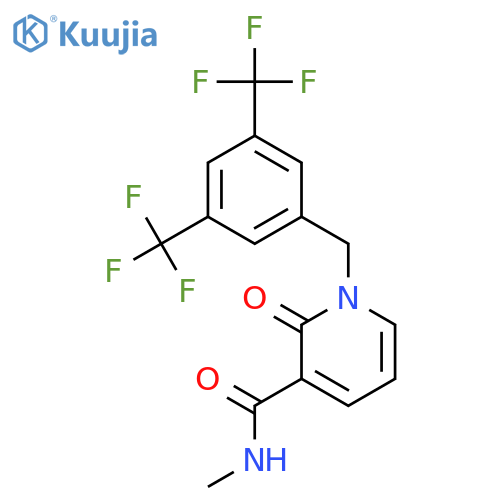 1-(3,5-Bis(trifluoromethyl)benzyl)-N-methyl-2-oxo-1,2-dihydro-3-pyridinecarboxamide structure