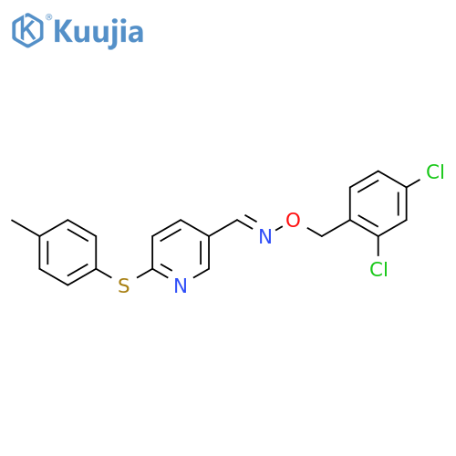 6-[(4-METHYLPHENYL)SULFANYL]NICOTINALDEHYDE O-(2,4-DICHLOROBENZYL)OXIME structure