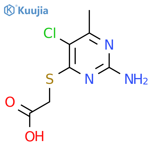 2-((2-Amino-5-chloro-6-methyl-4-pyrimidinyl)sulfanyl)acetic acid structure