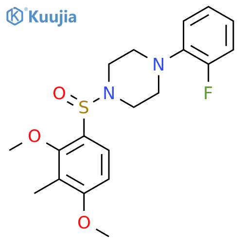 1-[(2,4-Dimethoxy-3-methylphenyl)sulfinyl]-4-(2-fluorophenyl)piperazine structure