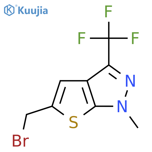 5-(Bromomethyl)-1-methyl-3-(trifluoromethyl)-1H-thieno2,3-cpyrazole structure