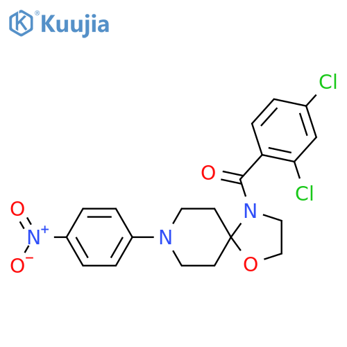 (2,4-DICHLOROPHENYL)[8-(4-NITROPHENYL)-1-OXA-4,8-DIAZASPIRO[4.5]DEC-4-YL]METHANONE structure