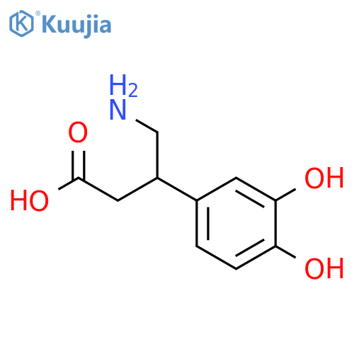 4-amino-3-(3,4-dihydroxyphenyl)butanoic acid structure