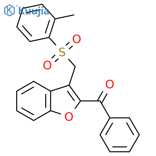 (3-{[(2-Methylphenyl)sulfonyl]methyl}-1-benzofuran-2-yl)(phenyl)methanone structure