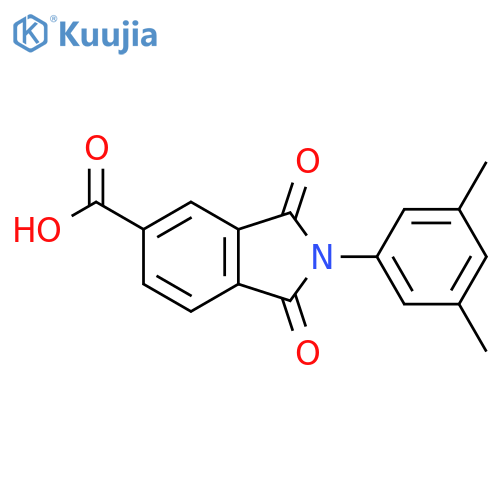 2-(3,5-Dimethylphenyl)-1,3-dioxoisoindoline-5-carboxylic acid structure