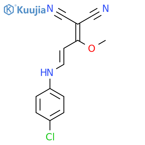 2-[(2E)-3-[(4-Chlorophenyl)amino]-1-methoxyprop-2-en-1-ylidene]propanedinitrile structure