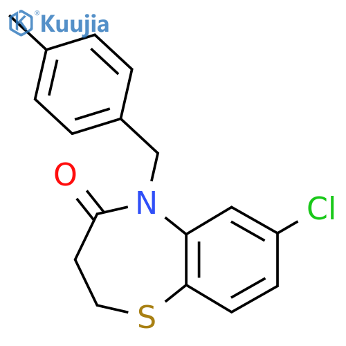7-Chloro-5-(4-methylbenzyl)-2,3-dihydro-1,5-benzothiazepin-4(5H)-one structure