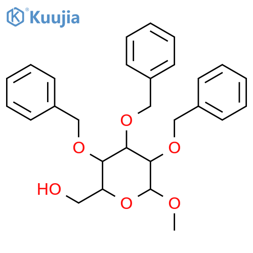 ((2R,3R,4S,5S,6S)-3,4,5-tris(Benzyloxy)-6-methoxytetrahydro-2H-pyran-2-yl)methanol structure