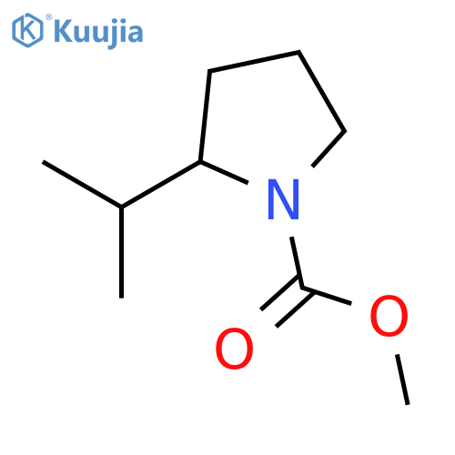 1-Pyrrolidinecarboxylicacid, 2-(1-methylethyl)-, methyl ester structure