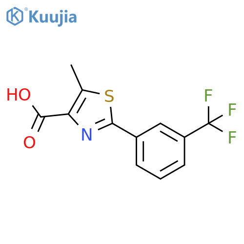 5-Methyl-2-(3-trifluoromethylphenyl)-thiazole-4-carboxylic acid structure