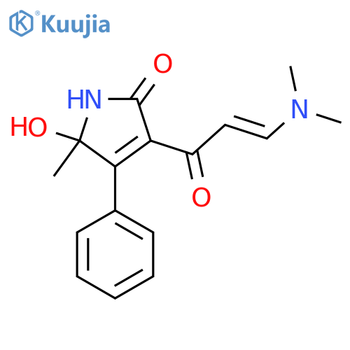 3-[(2E)-3-(Dimethylamino)prop-2-enoyl]-5-hydroxy-5-methyl-4-phenyl-2,5-dihydro-1H-pyrrol-2-one structure