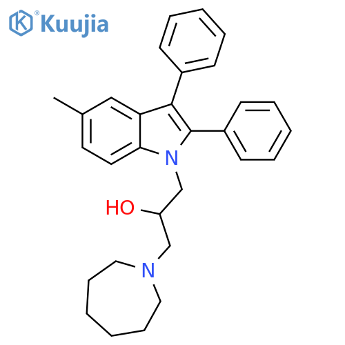 1-(azepan-1-yl)-3-(5-methyl-2,3-diphenyl-1H-indol-1-yl)propan-2-ol structure