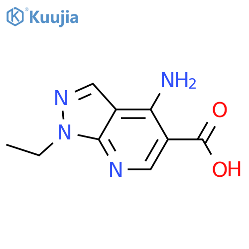 1H-Pyrazolo[3,4-b]pyridine-5-carboxylicacid, 4-amino-1-ethyl- structure