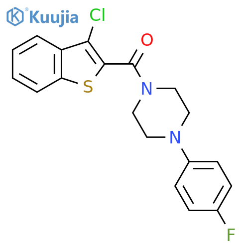 1-[(3-Chloro-1-benzothien-2-yl)carbonyl]-4-(4-fluorophenyl)piperazine structure
