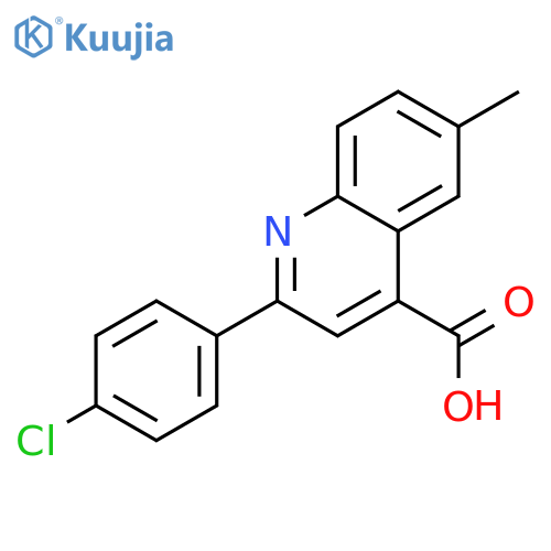 2-(4-Chlorophenyl)-6-methylquinoline-4-carboxylic acid structure